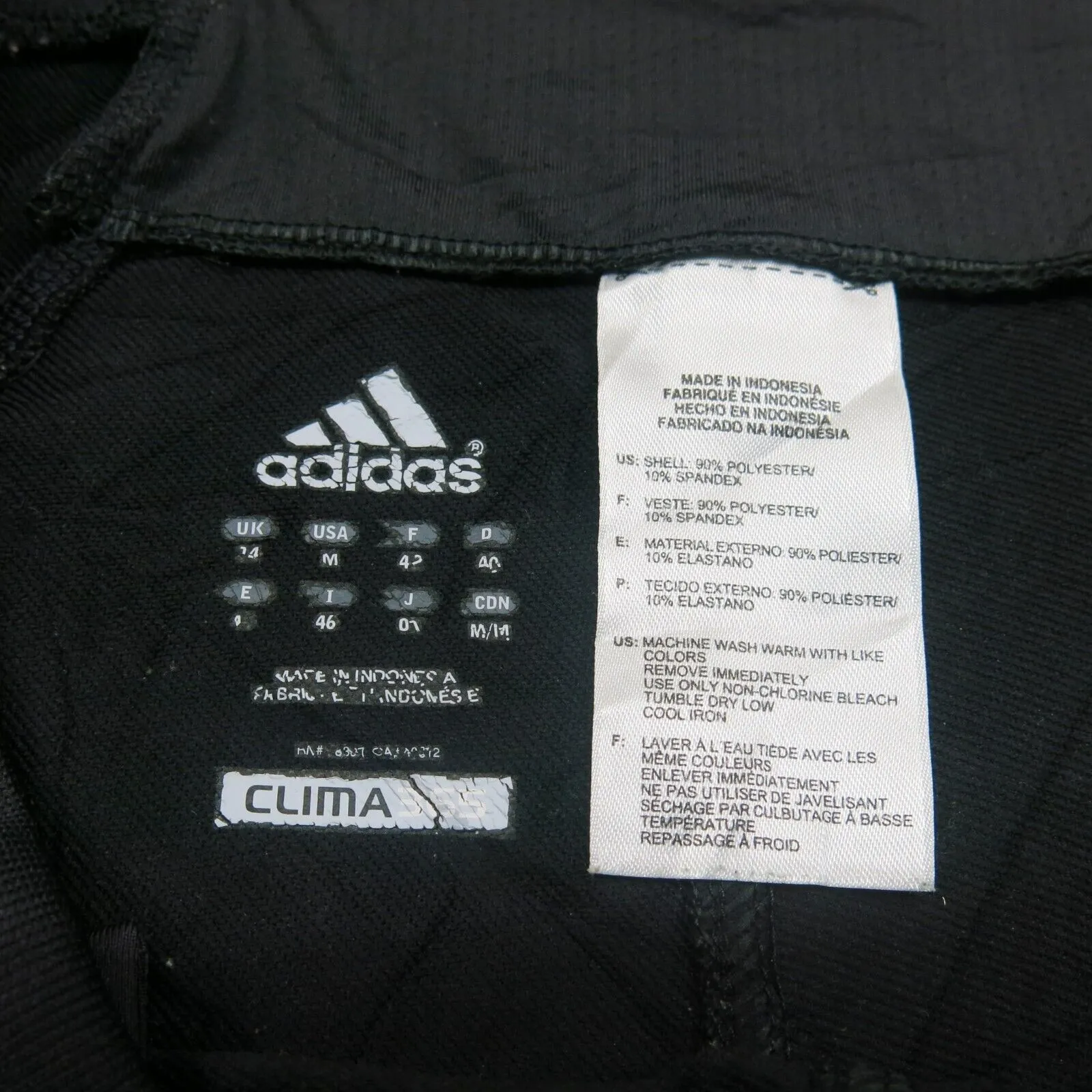 Adidas CLIMA 365 Shorts Womens Medium Black Activewear Sports Logo Shorts