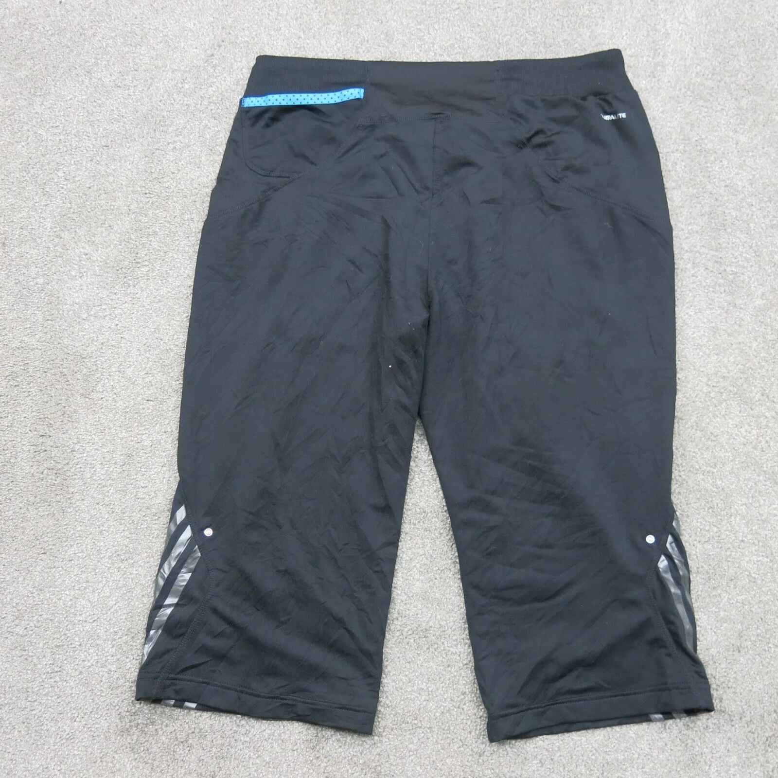 Adidas CLIMA 365 Shorts Womens Medium Black Activewear Sports Logo Shorts