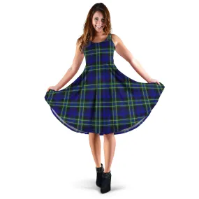 Arbuthnot Modern Tartan Sleeveless Midi Womens Dress