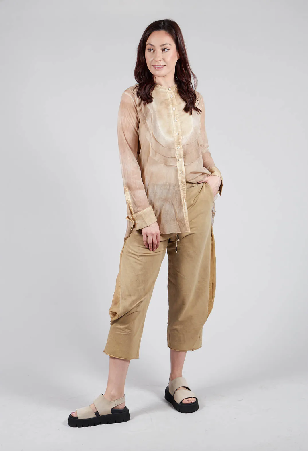 Balloon Leg Culottes in Khaki