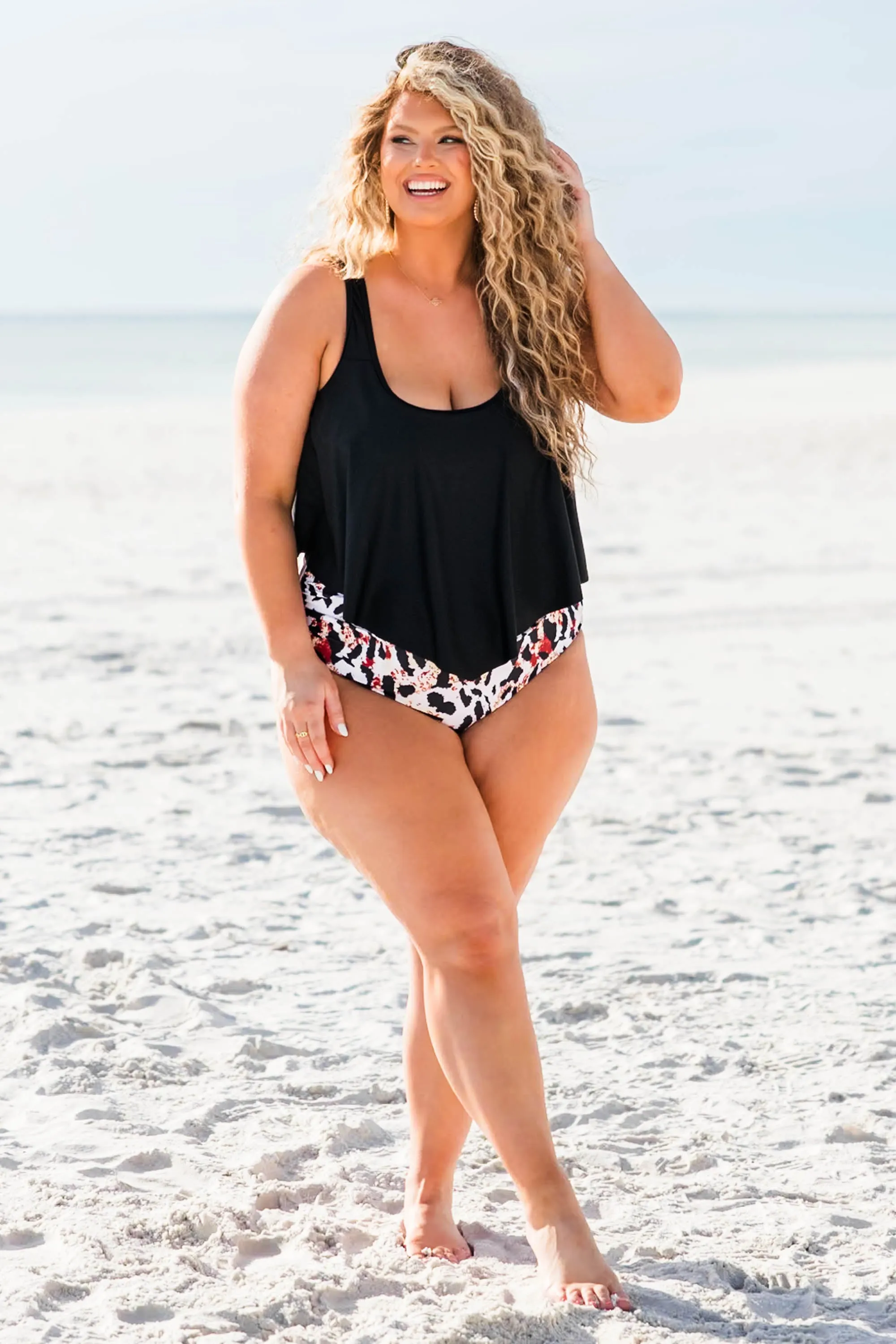 Beach Sweetheart Swim Top, Black