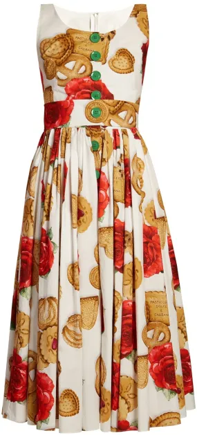 Biscotti and Rose Midi Dress