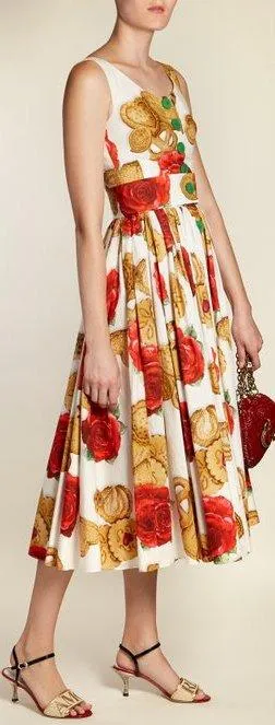 Biscotti and Rose Midi Dress