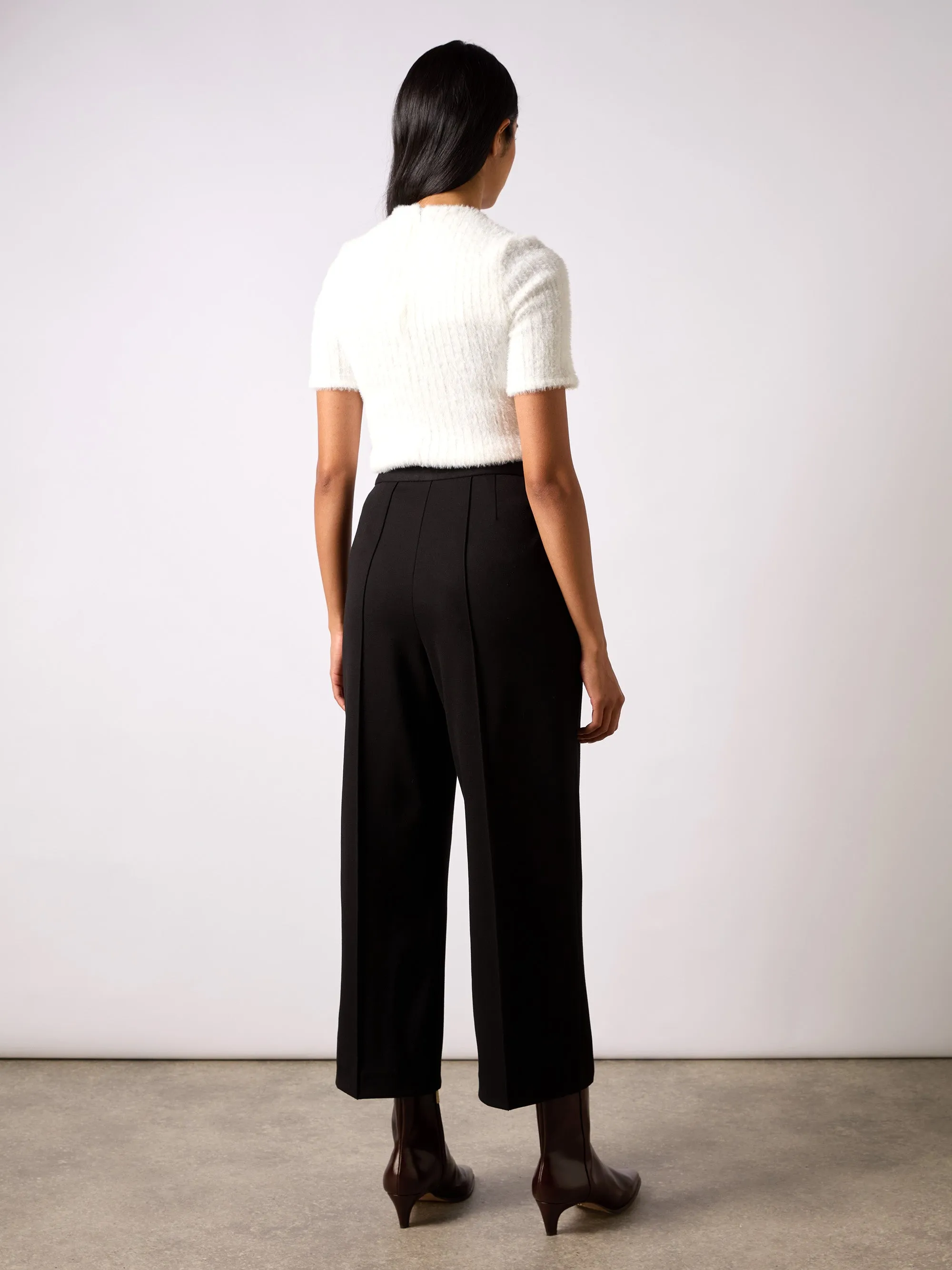 Black Ponte Twill Culottes