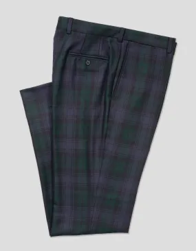 BLACKWATCH TARTAN WOOL TROUSERS - CLASSIC FIT