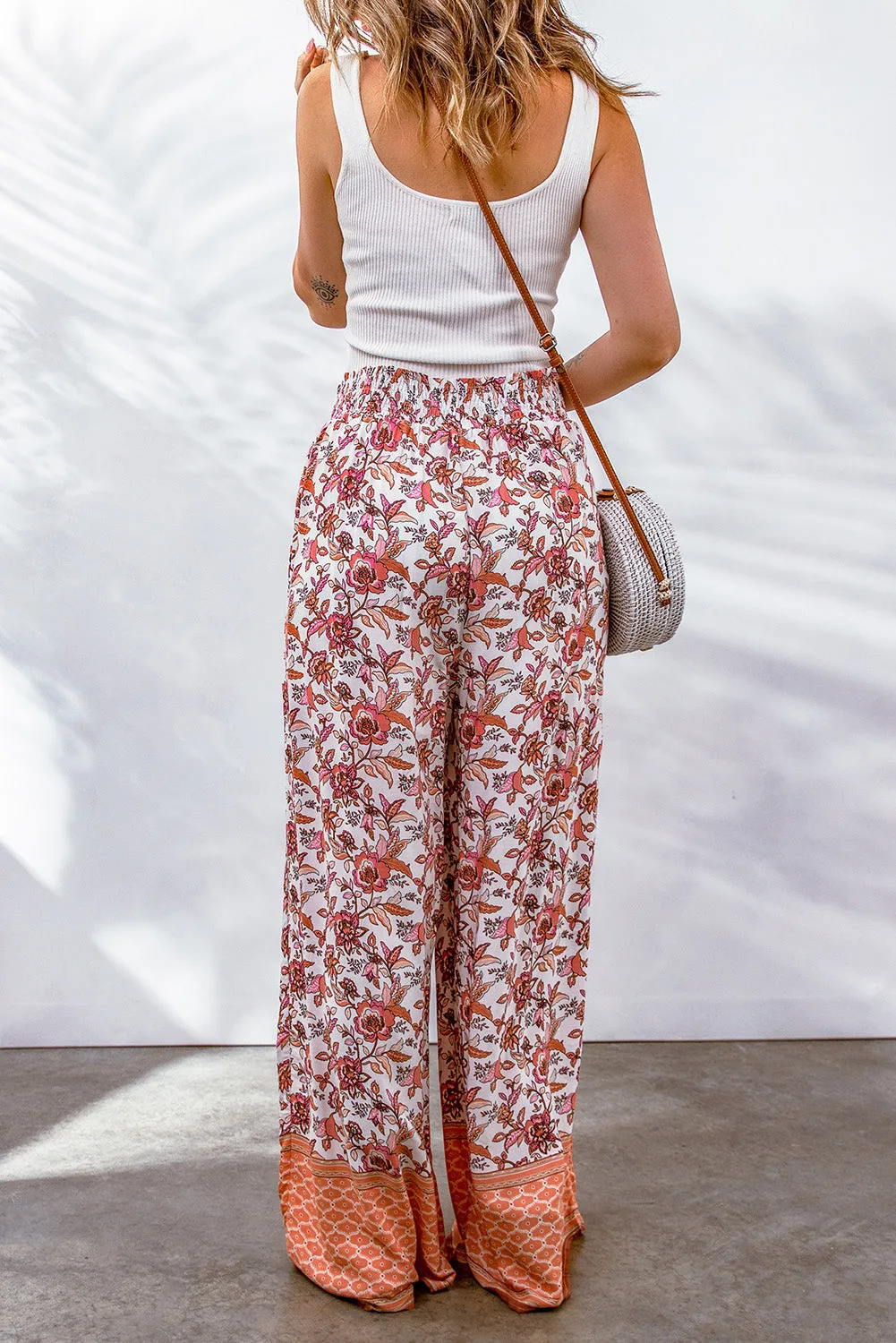 Boho Pleated Culottes Pants