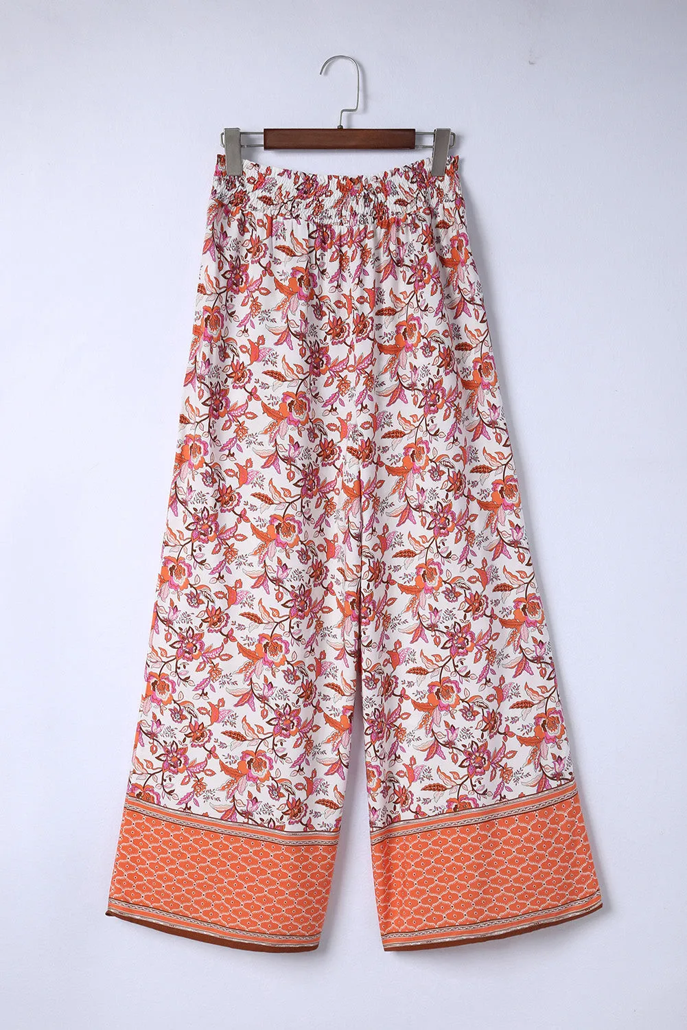 Boho Pleated Culottes Pants