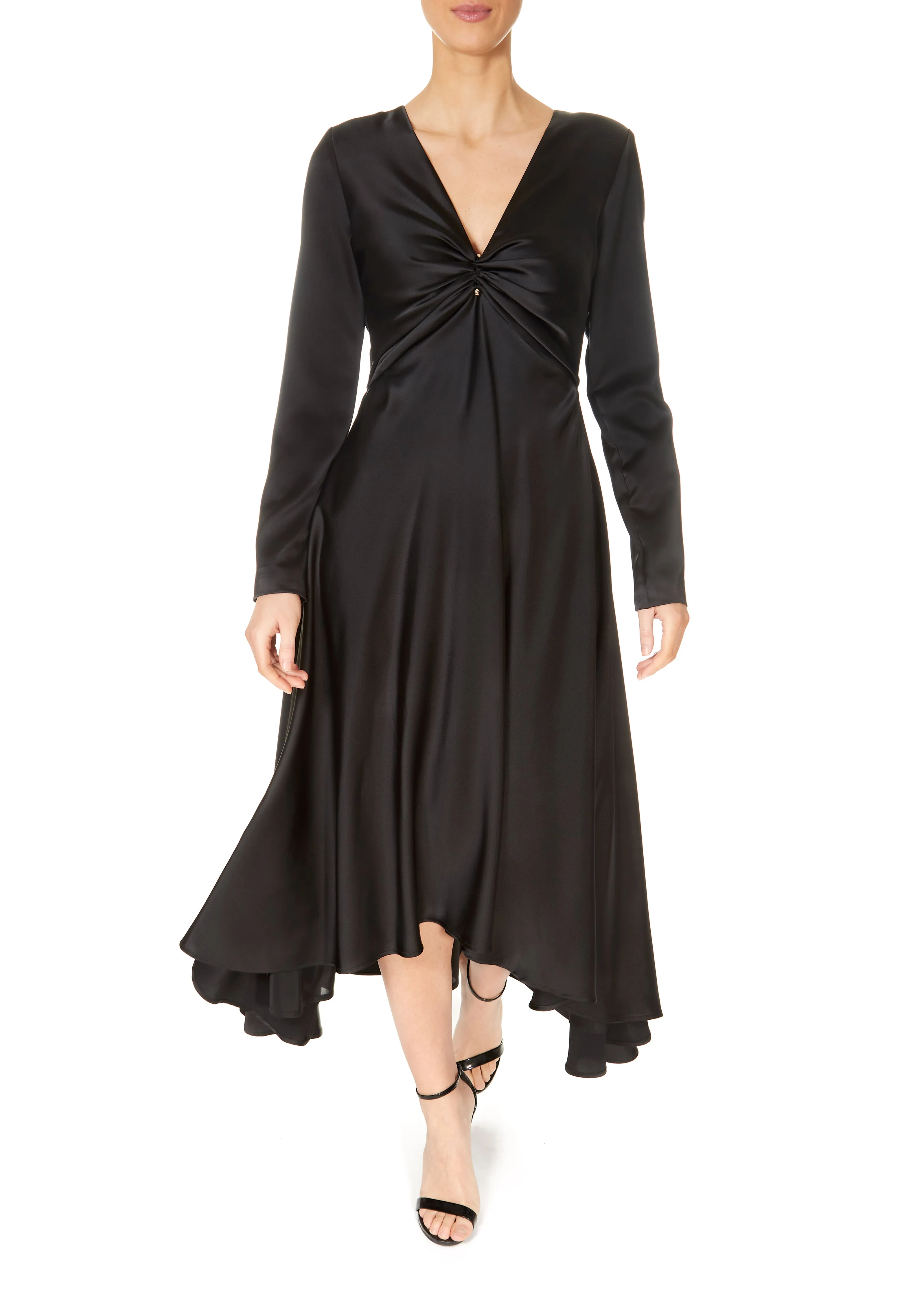 Carla Ruiz Waterfall Dress Black