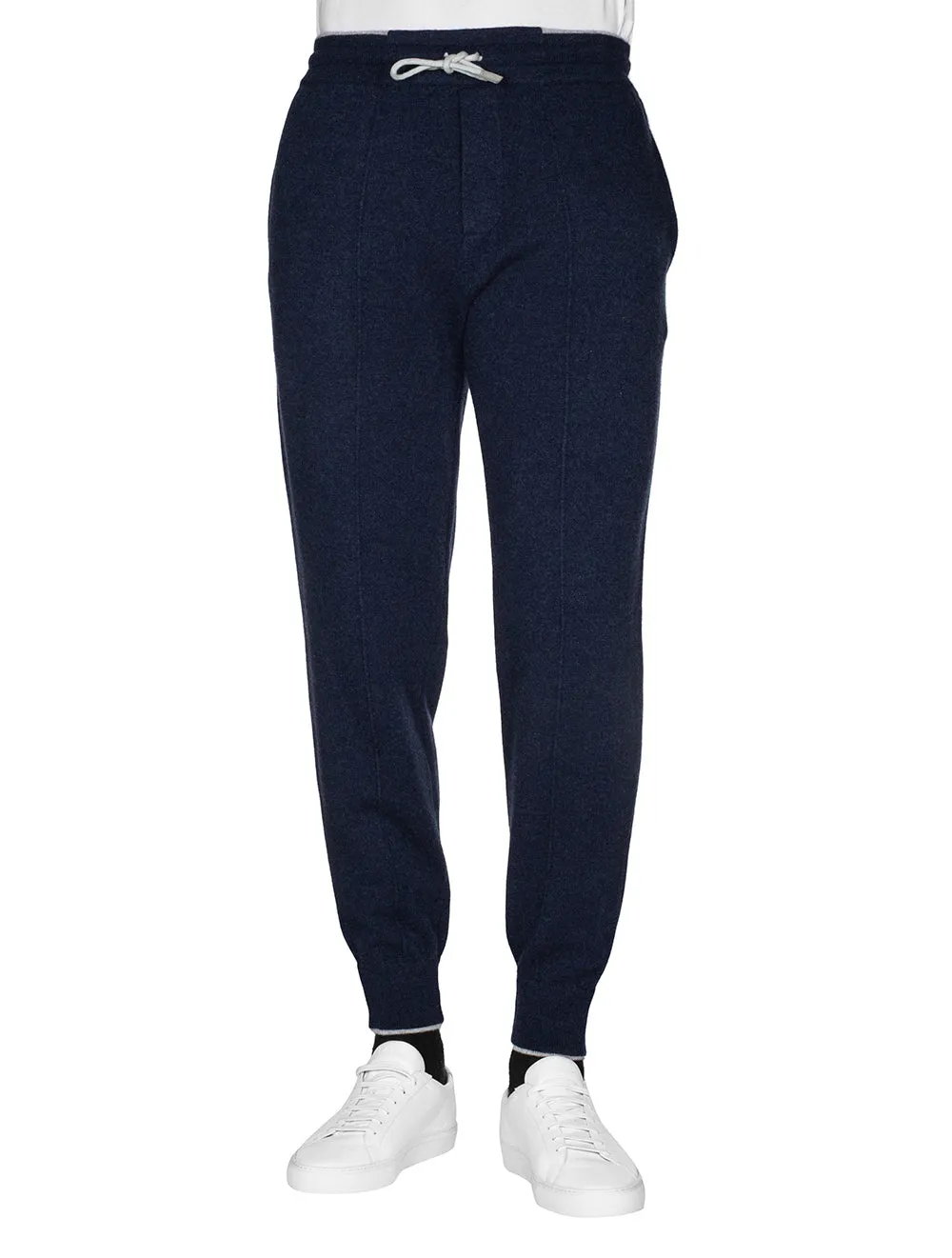 Cashmere Pantaloni Bottoms Navy