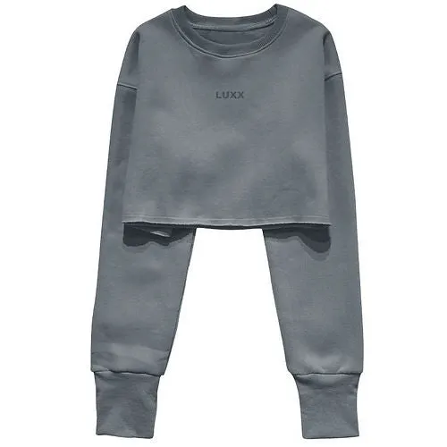 Charlie Cropped Jumper - Dark Grey