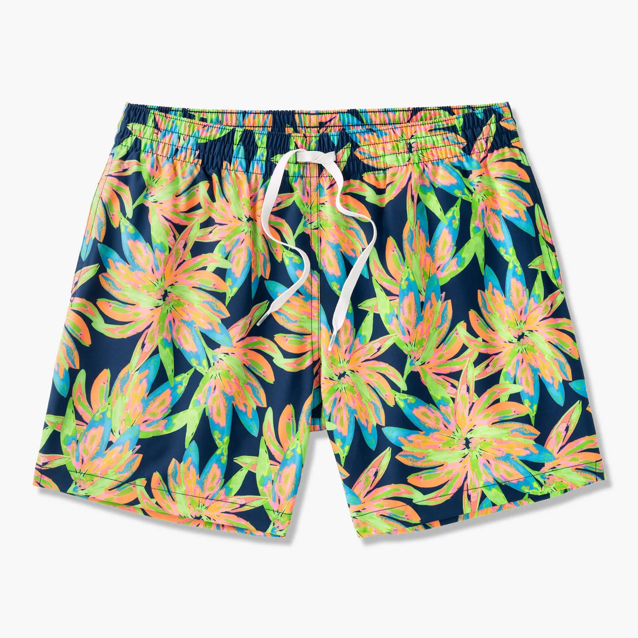 Chubbies 5.5-Inch The Ocean Flowers Swim Trunks - Bright Green - Pattern Base (Includes Plaids)