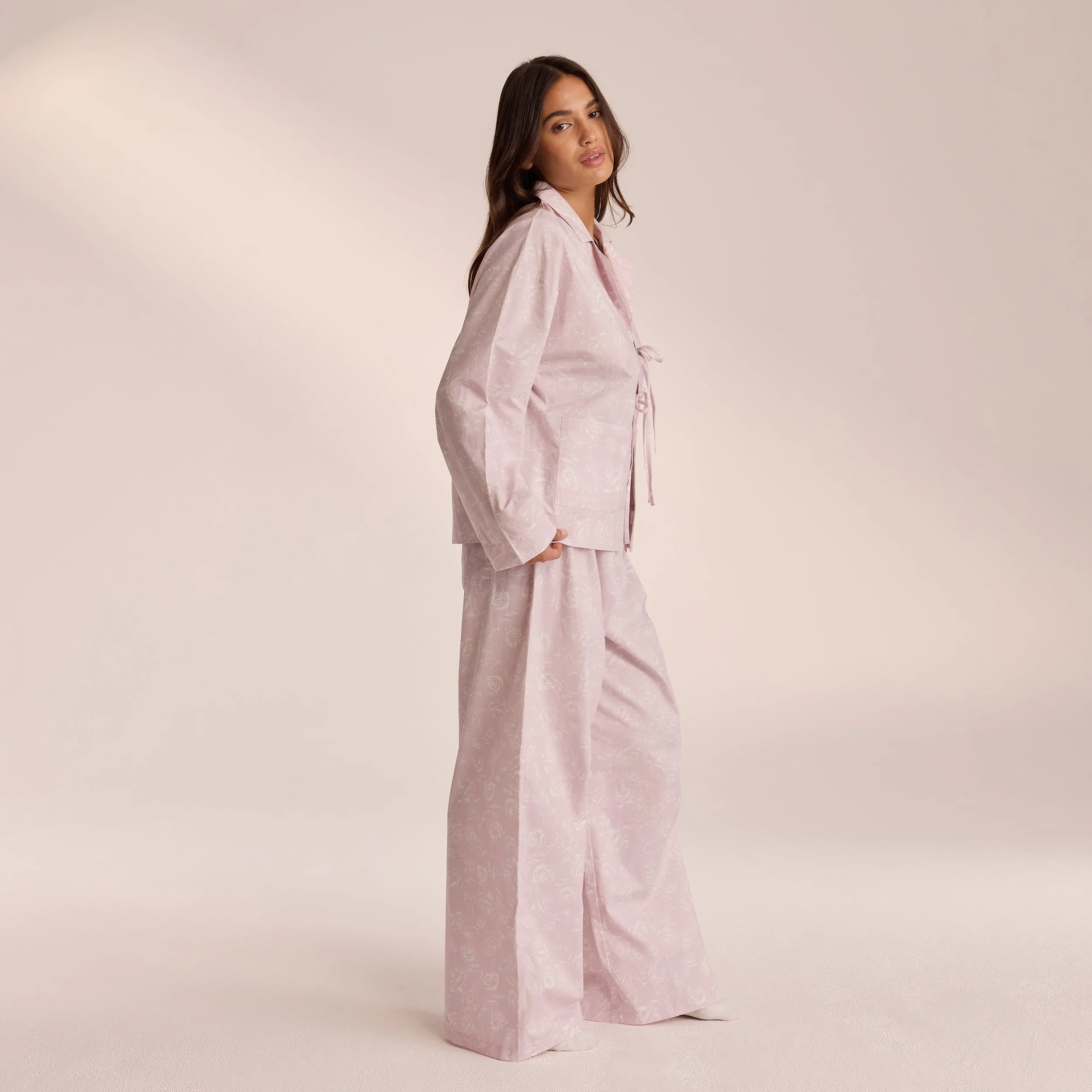 Cotton Pyjama Bottoms - Lilac