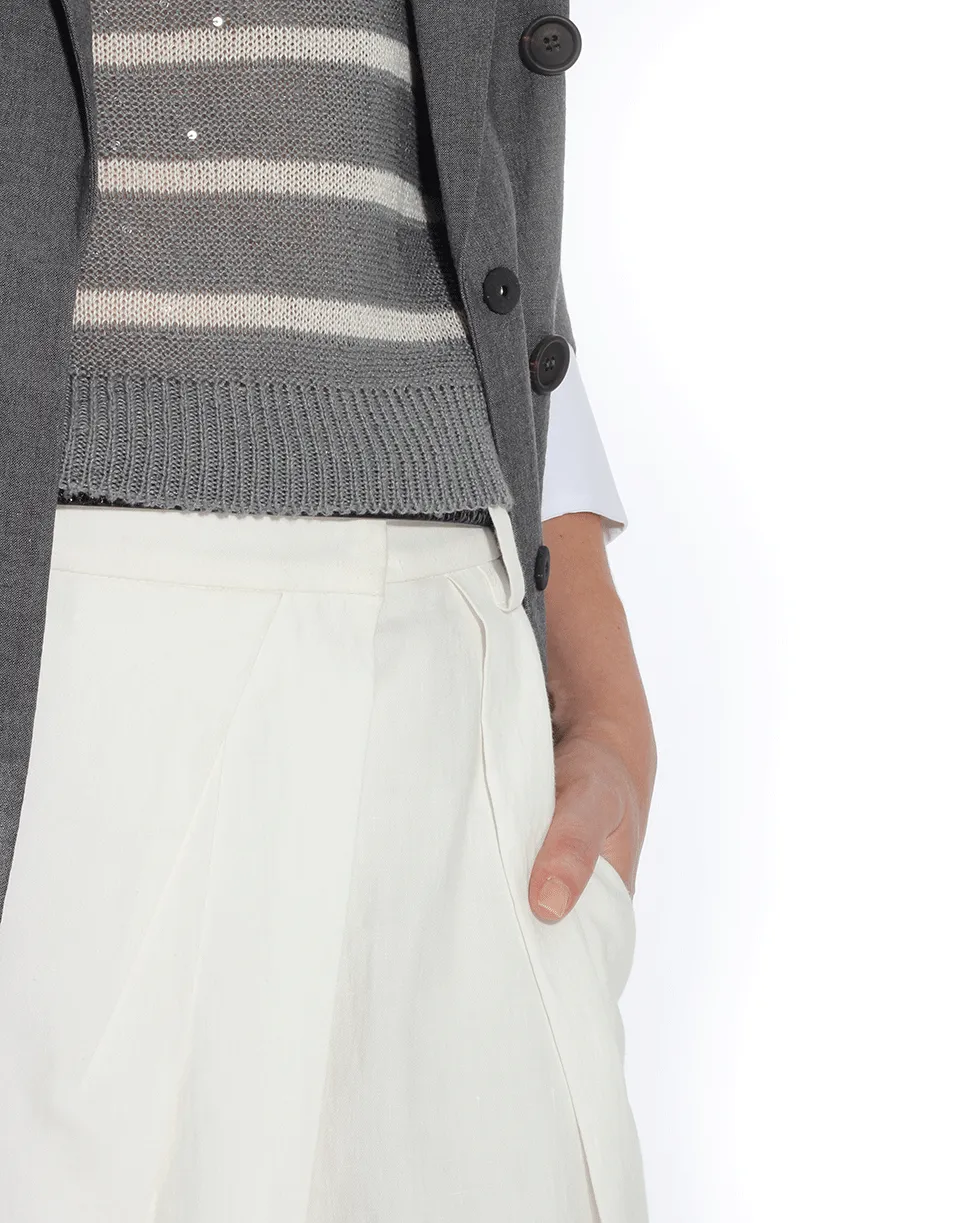 Cross Over Pleated Culotte