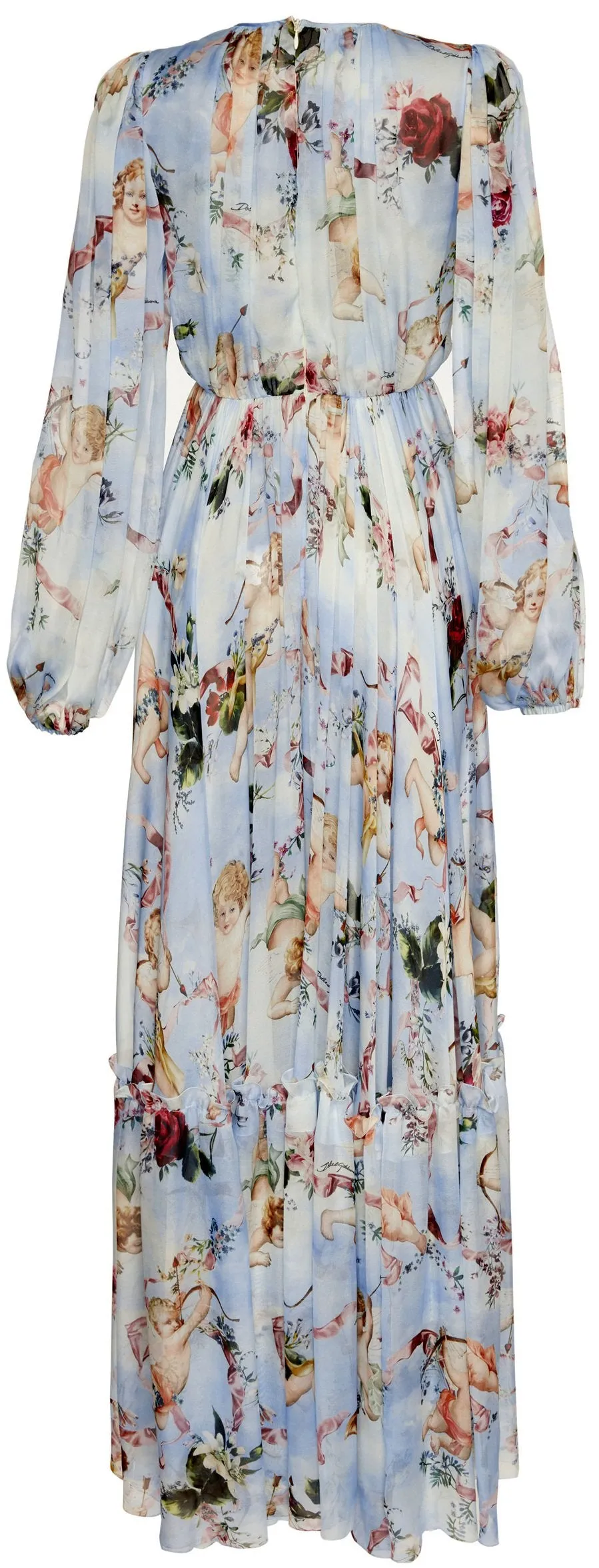 Cupid & Floral Printed Maxi Dress