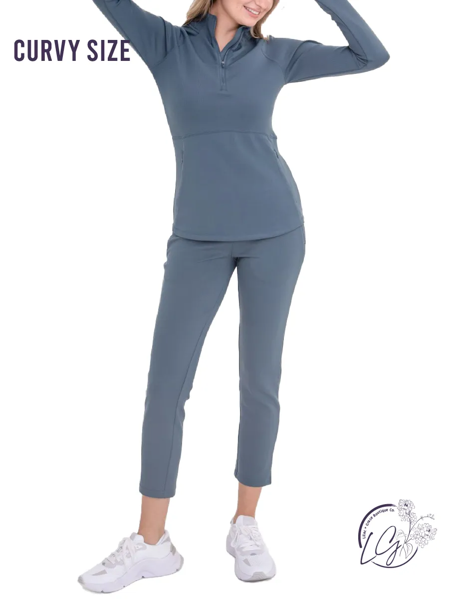 Curvy Motion Weave Jacquard Active Pullover