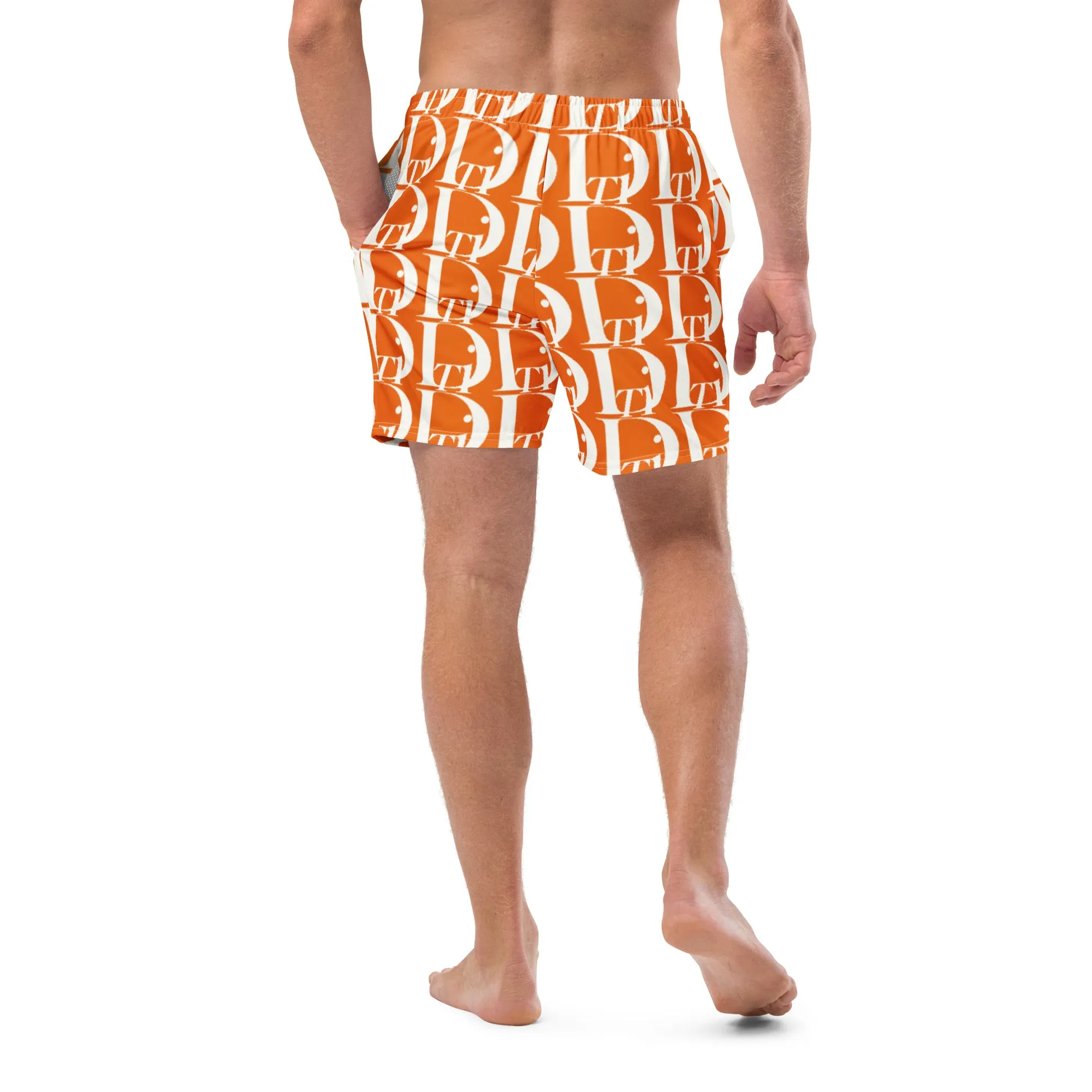 DTI Orange Pattern Men's swim trunks