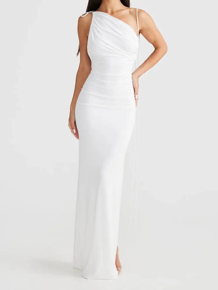 Elegant Long Halter Backless Nightclub Bodycon Sexy Spring Summer Maxi Dress