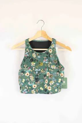 Ell & Voo Green Printed Sports Bra L