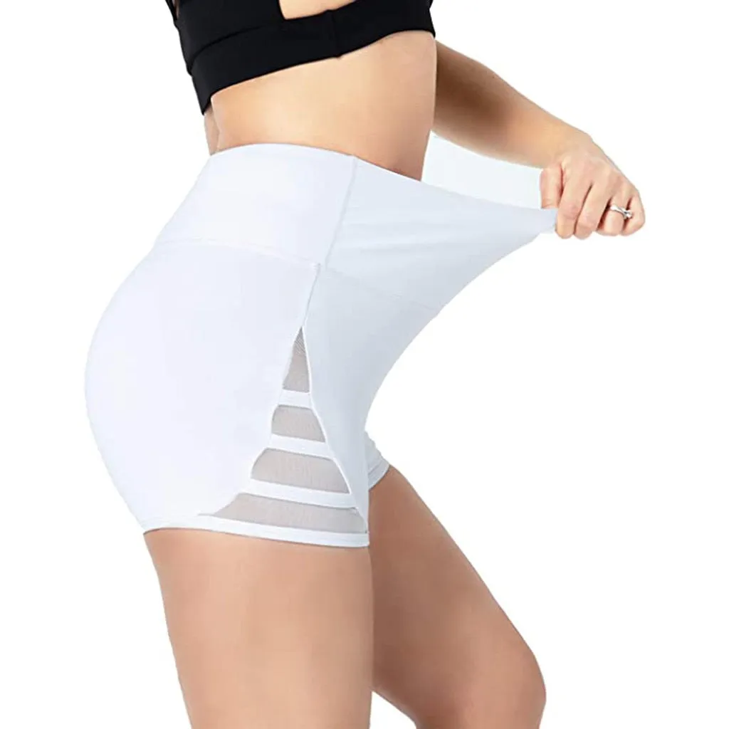 Explicit Mesh Patched High Waist Ultra Short