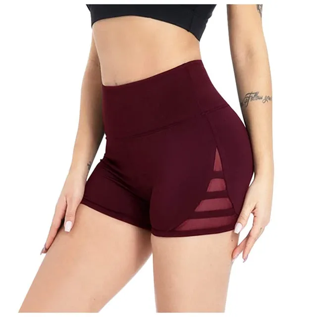 Explicit Mesh Patched High Waist Ultra Short