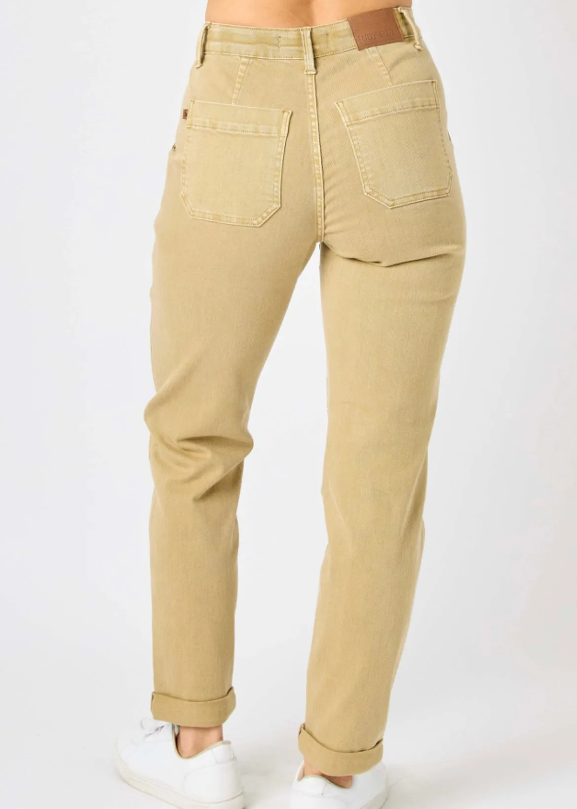 FINAL SALE - Judy Blue High Waist Khaki Jogger Jeans