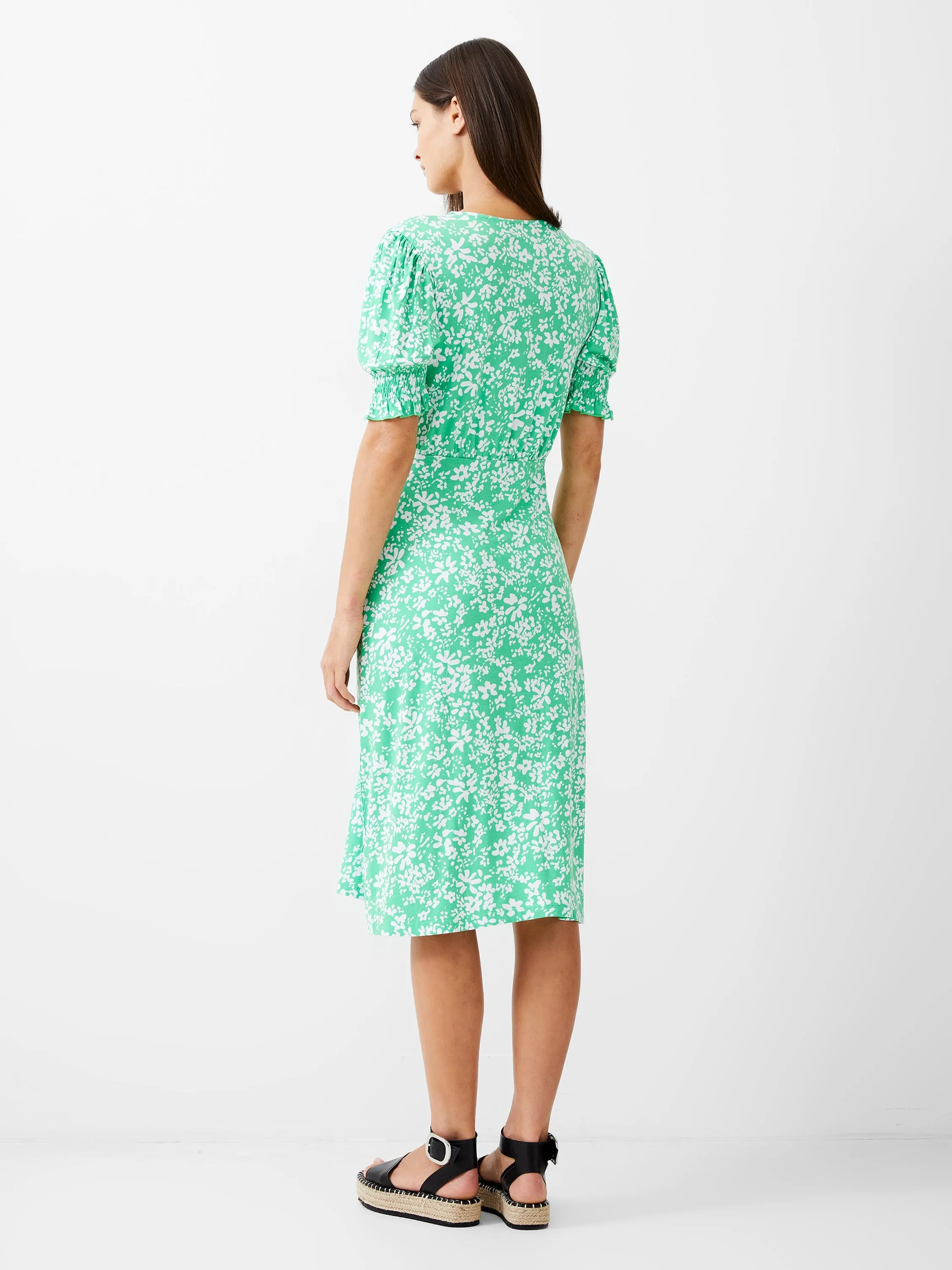 Florale Button-Through Midi Dress