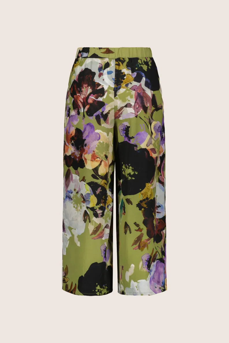 Flowy Culottes, Olive Anemone