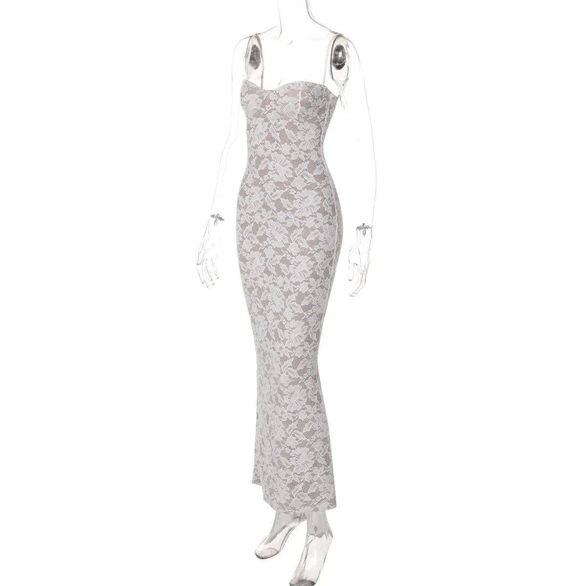 Flytonn-Christmas Outfits New Year's Eve Dress Night Out Club Dresses cute winter outfits Mireille Lace Maxi Dress