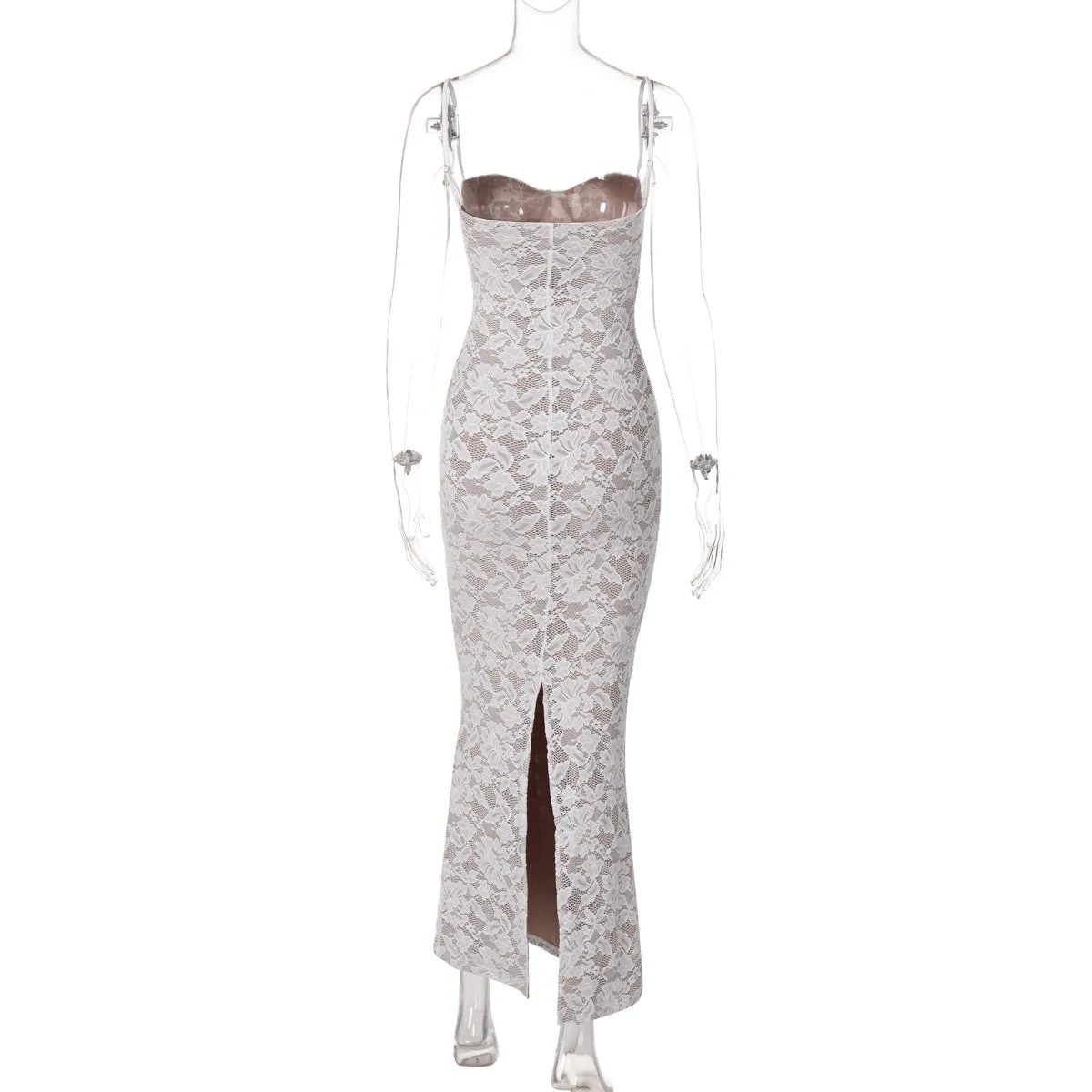 Flytonn-Christmas Outfits New Year's Eve Dress Night Out Club Dresses cute winter outfits Mireille Lace Maxi Dress