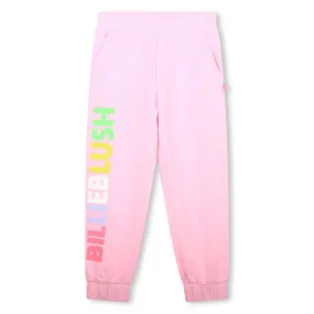 Girls Pink Logo Jogging Bottoms