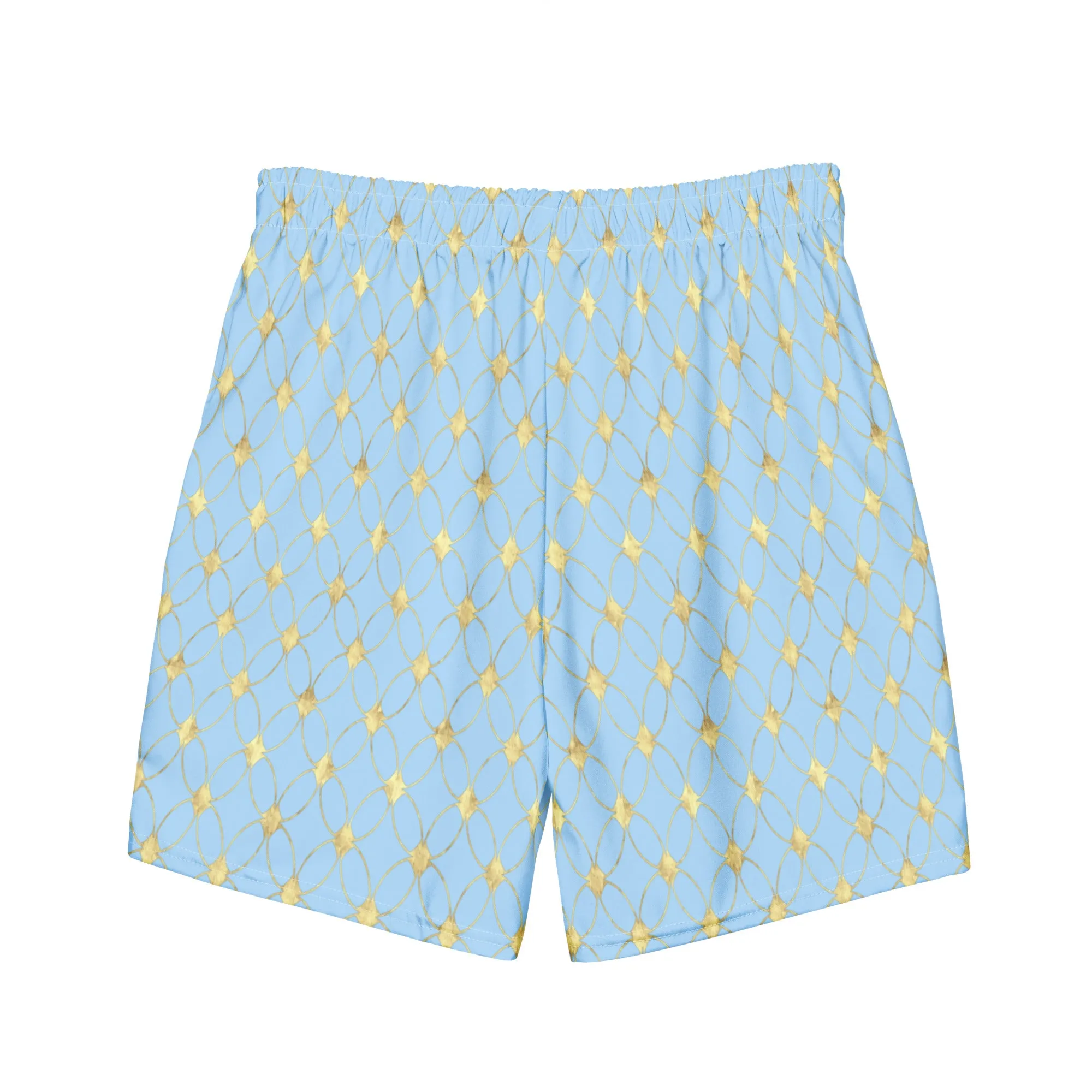 Gold glitter pattern swim trunks for men