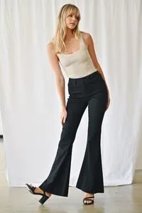 HIGH RISE TROUSER HEM FLARE