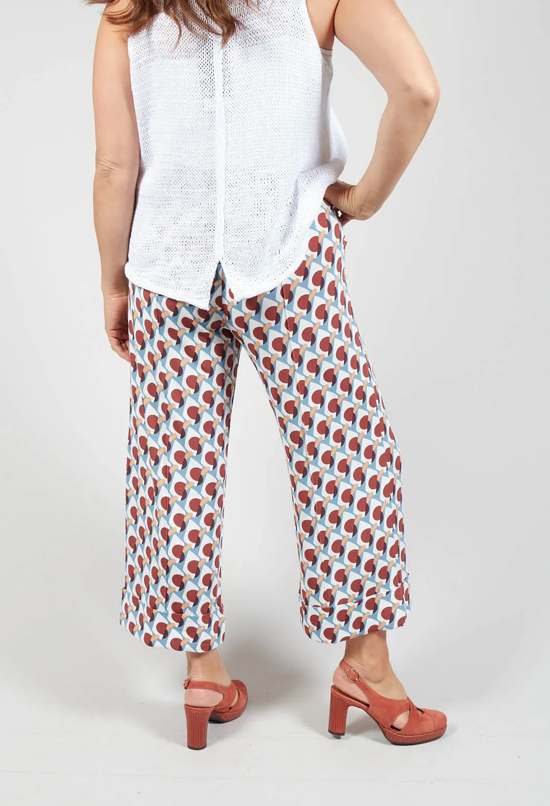 Ice Cream Trousers in Marrone / Avio / Naturale