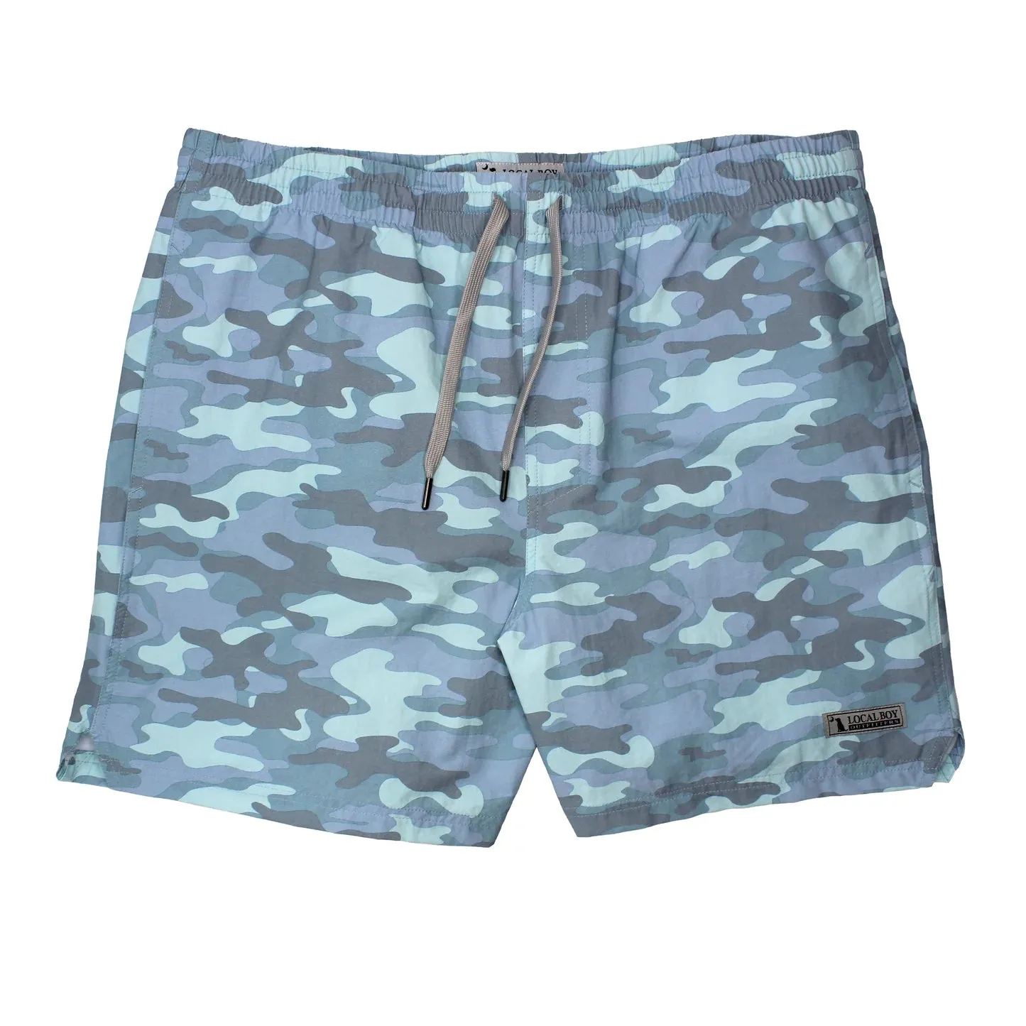 Light Blue Camo Swim Trunks