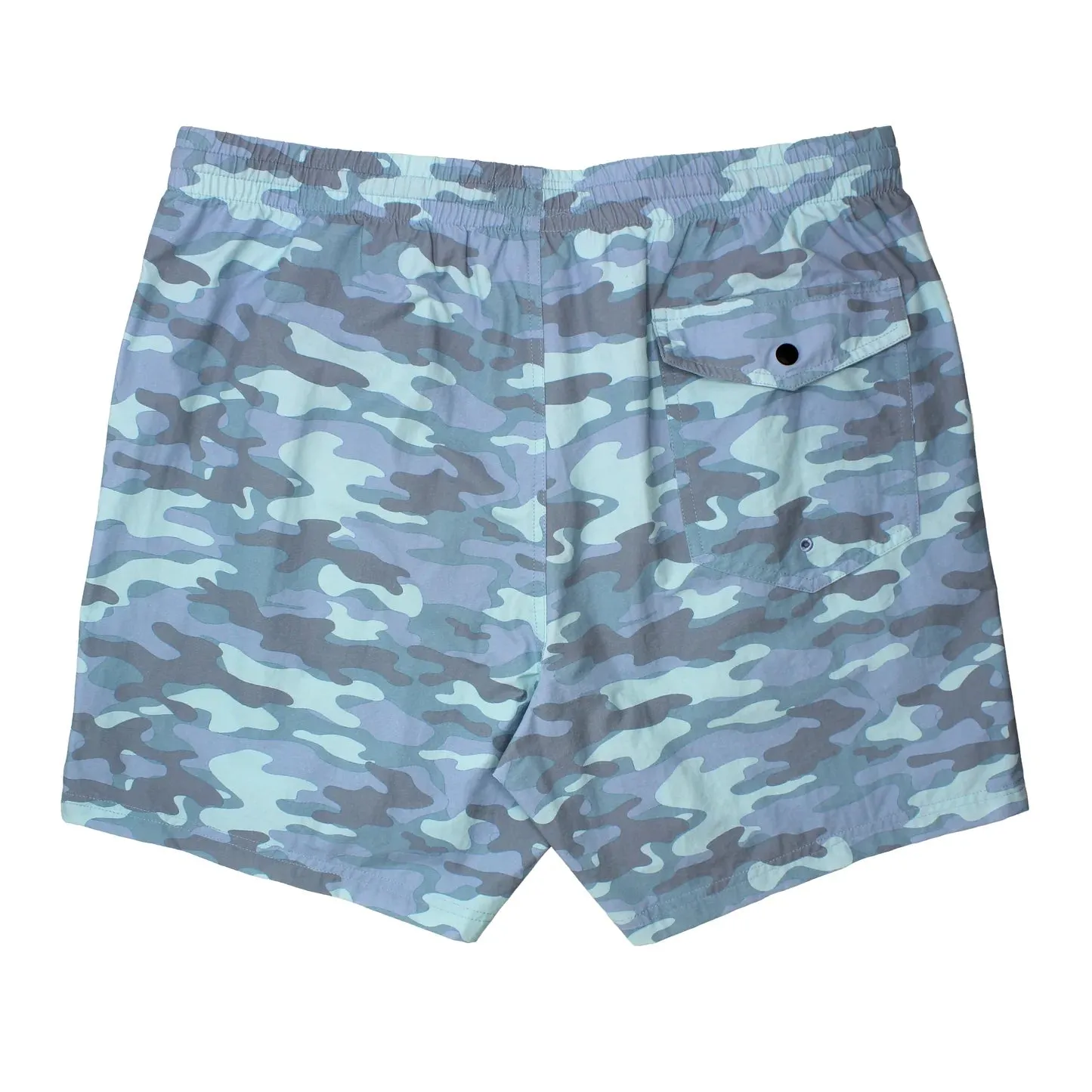 Light Blue Camo Swim Trunks