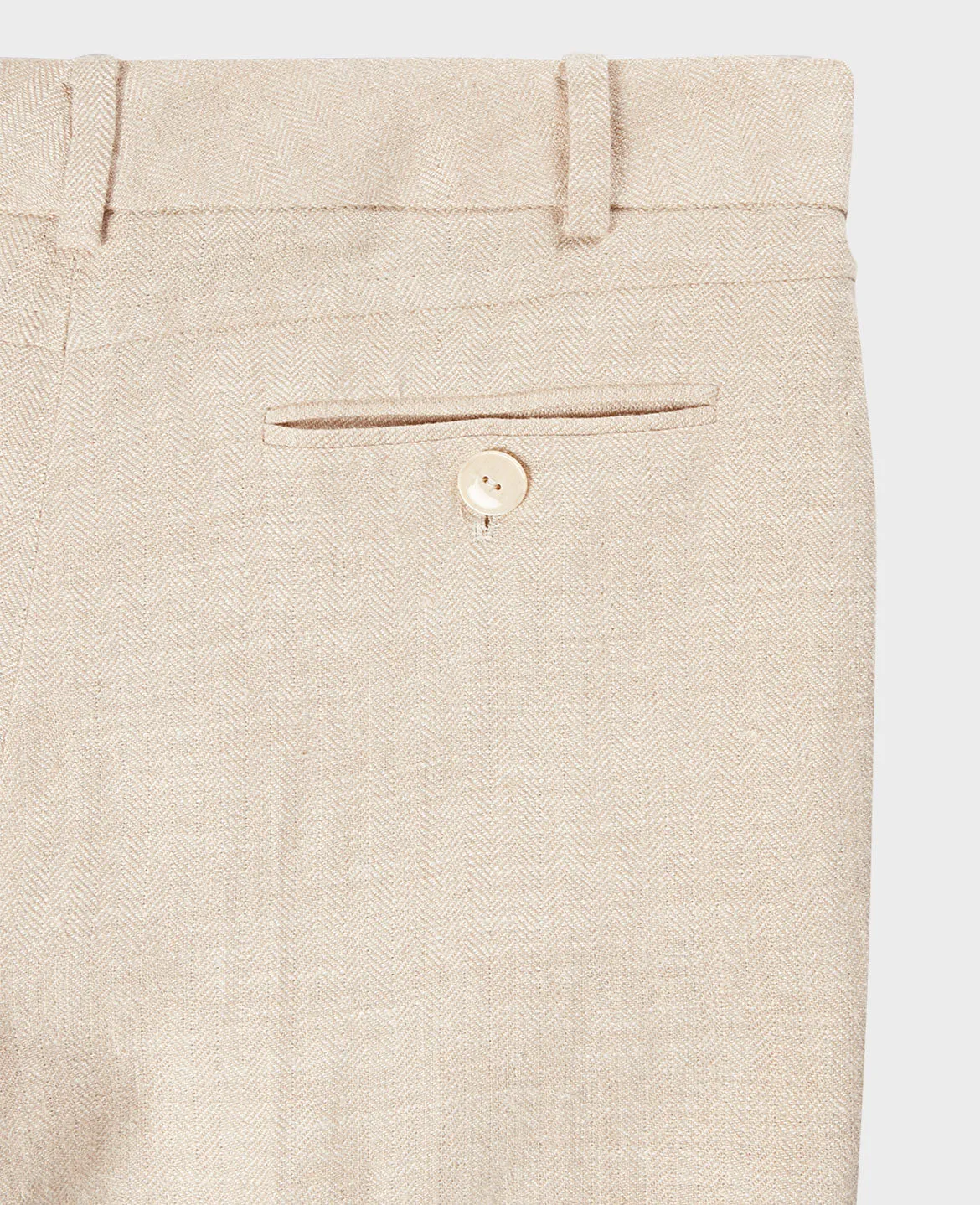 Linen Blend Cropped Turn Up Trousers