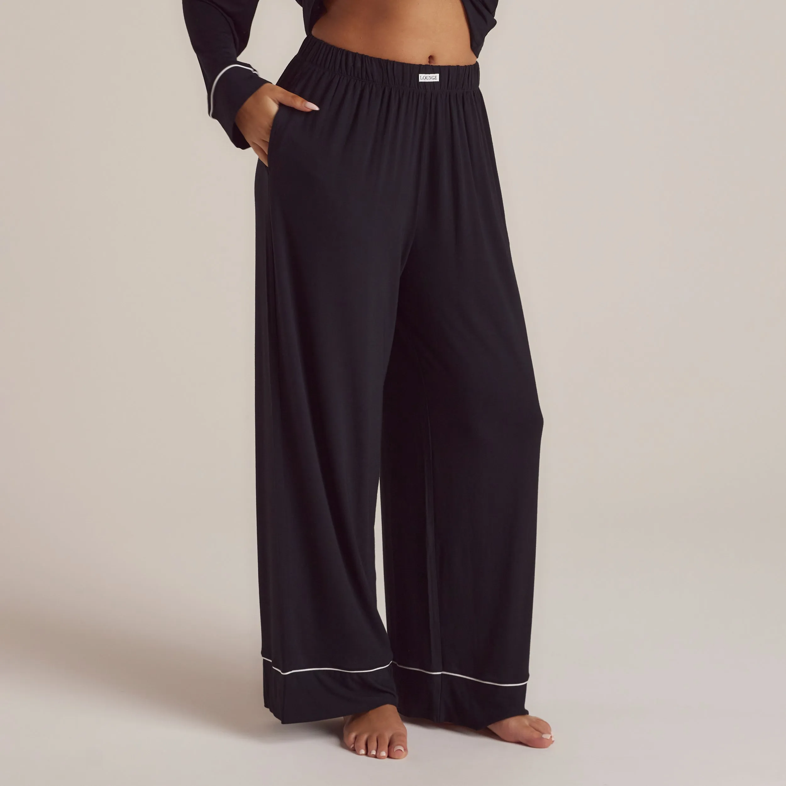 Modal Pyjama Bottoms - Black