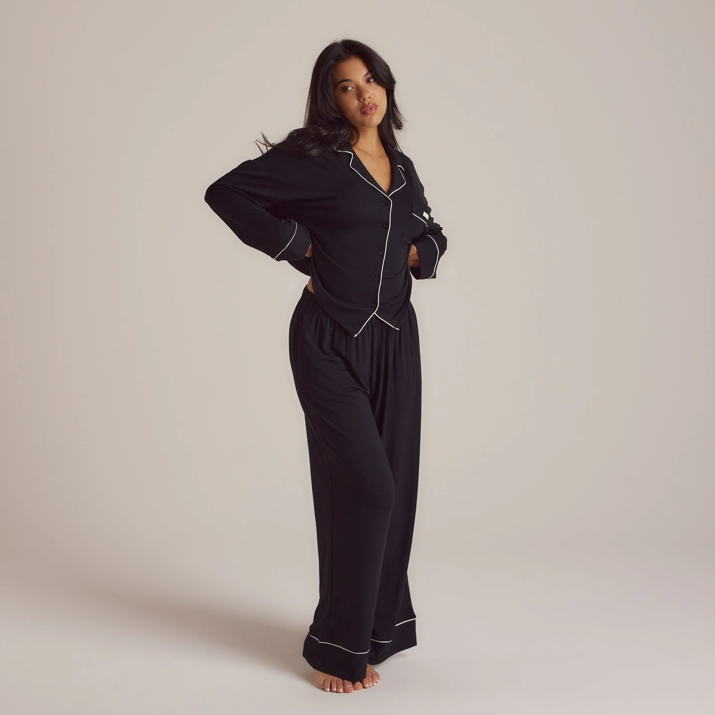 Modal Pyjama Bottoms - Black