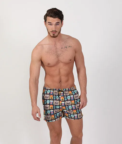 Mr. Mechanic Print Swim Trunks