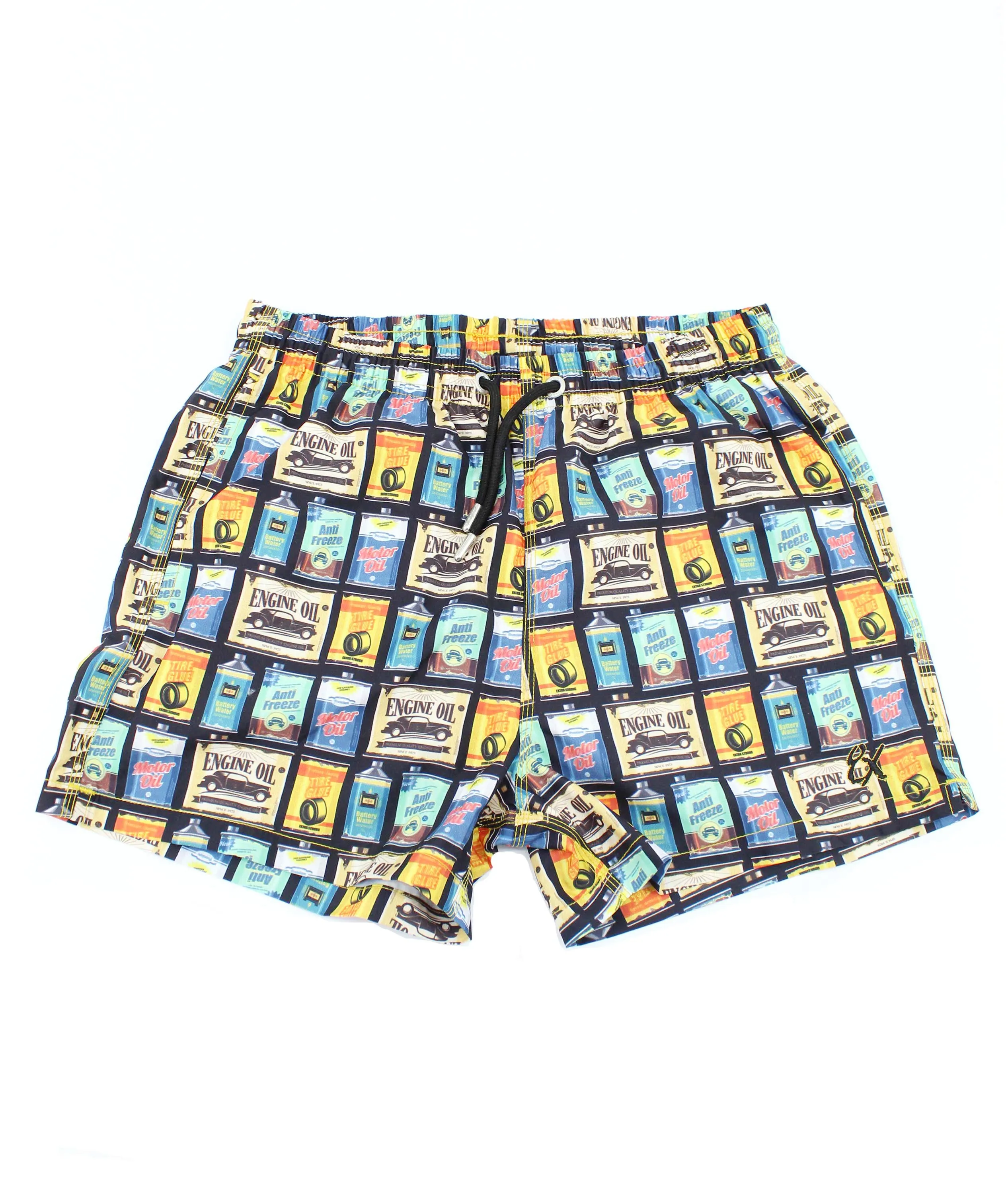 Mr. Mechanic Print Swim Trunks