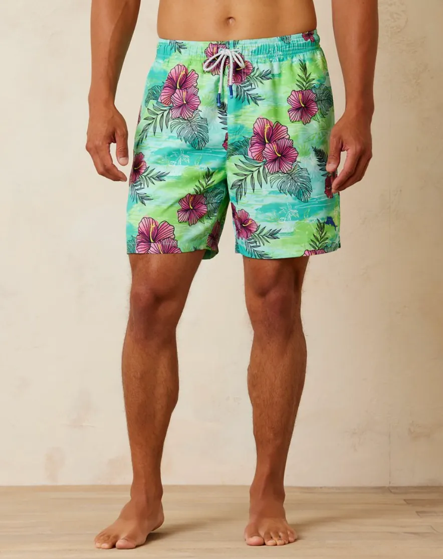 Naples Fresco Blooms 6-Inch Swim Trunks