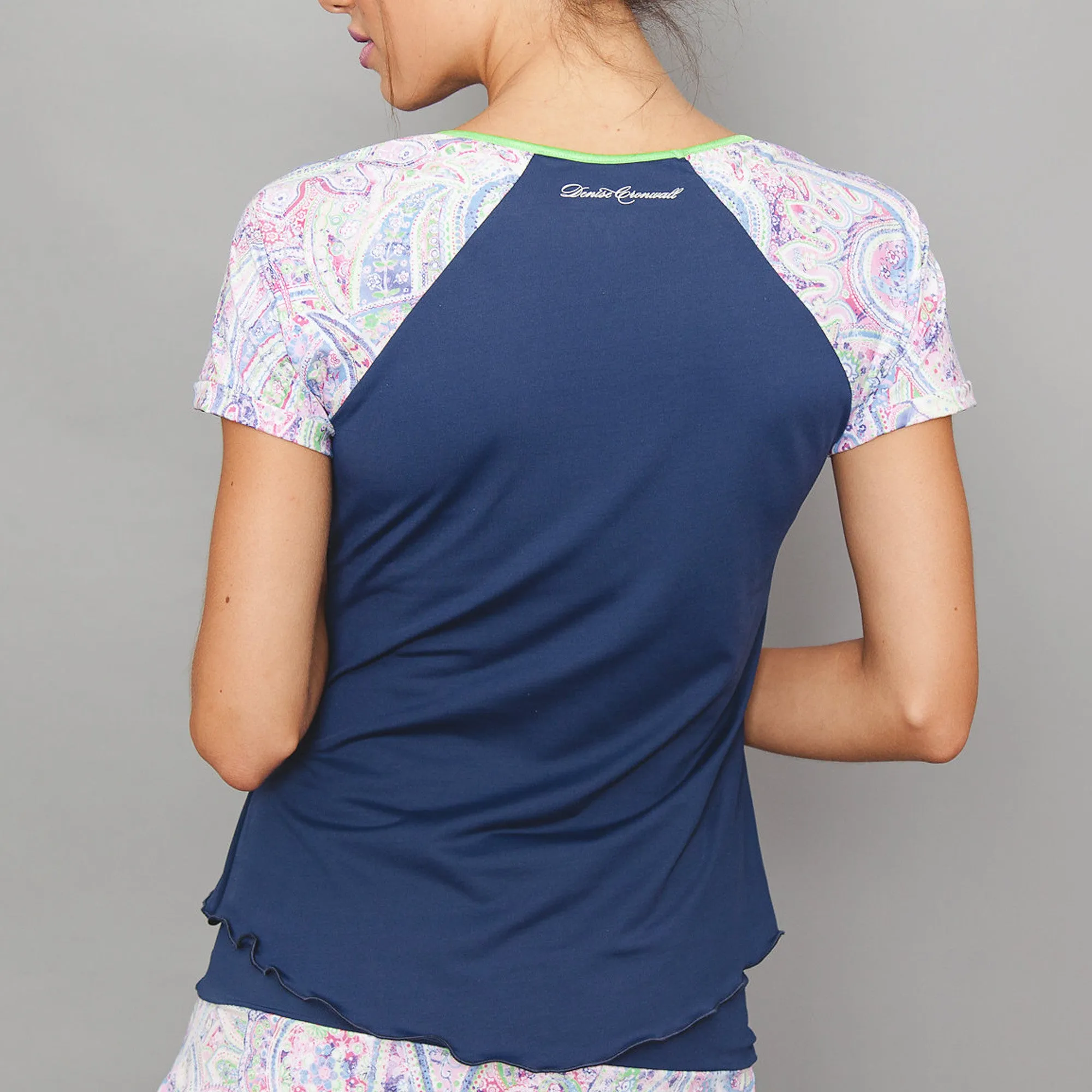 Neo Cap-Sleeve Top (navy)