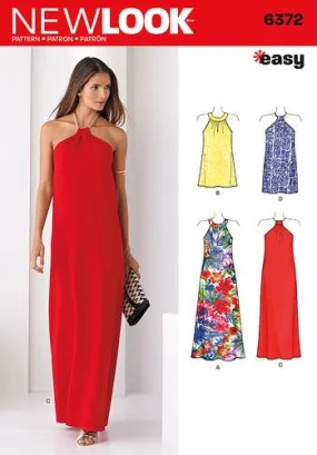 Newlook Pattern 6372 Misses' Dresses Each in Two Lengths