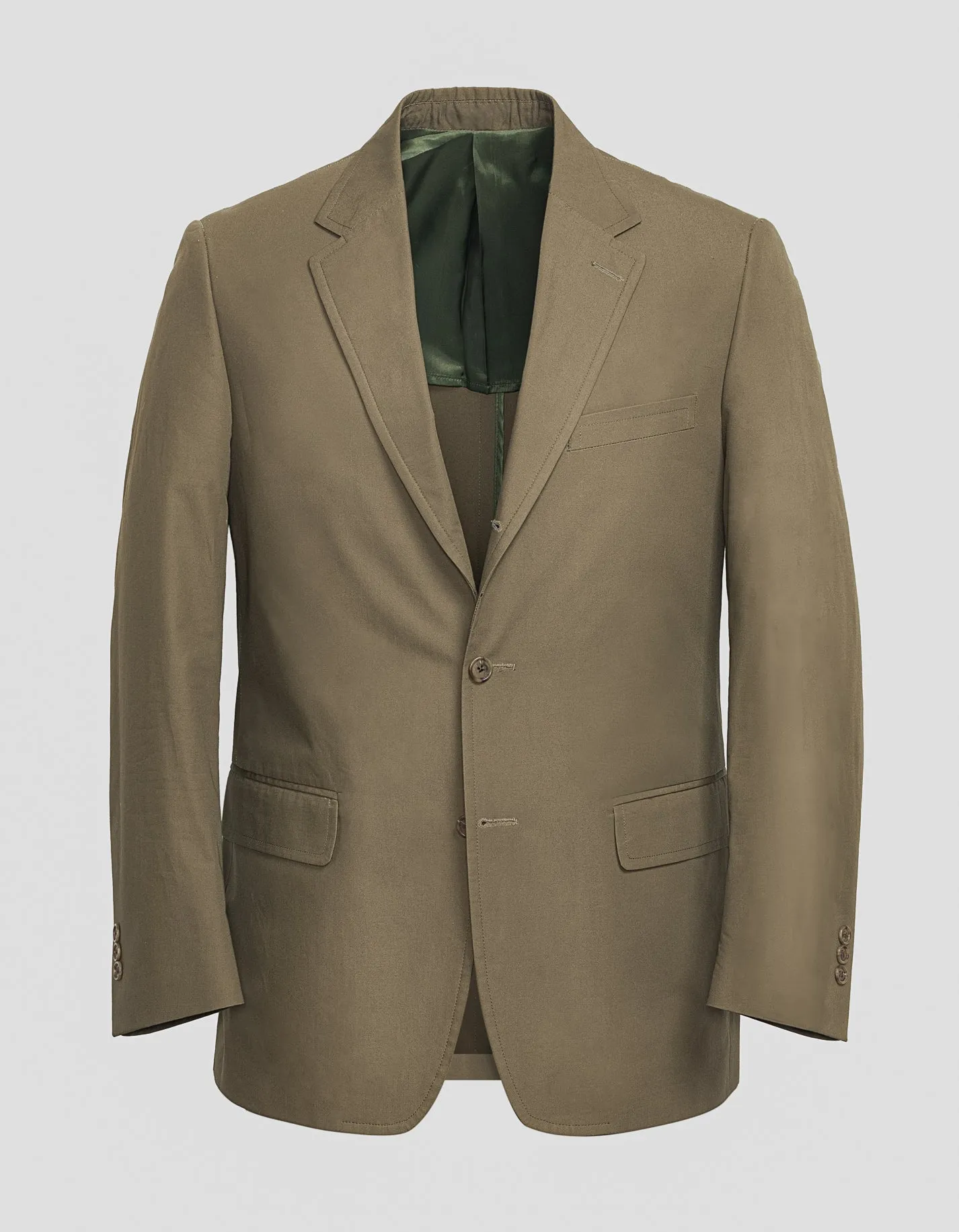 OLIVE POPLIN SUIT MTO