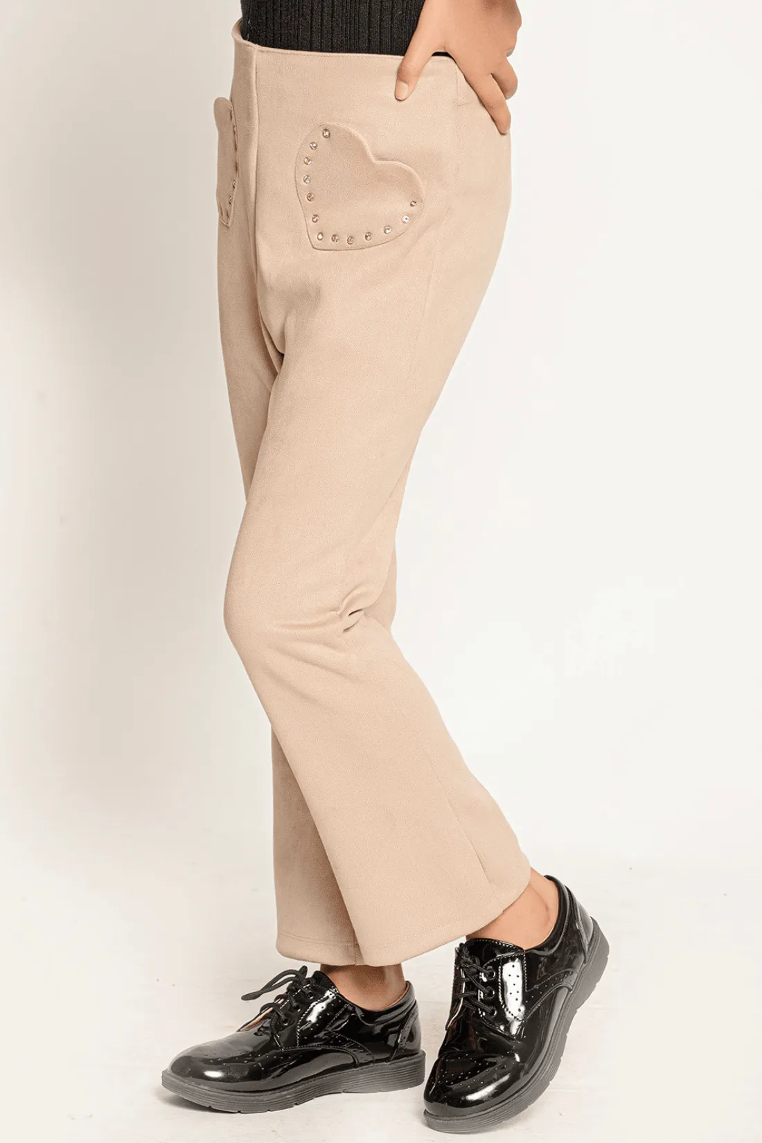 OneFriday Varsity Chic Beige Bliss Bell Bottoms for Girls