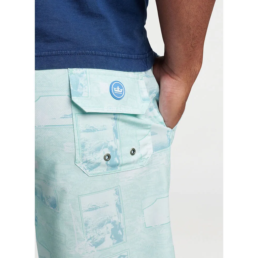 Peter Millar 7-Inch Postcards From Italy Swim Trunks - Capri Breeze