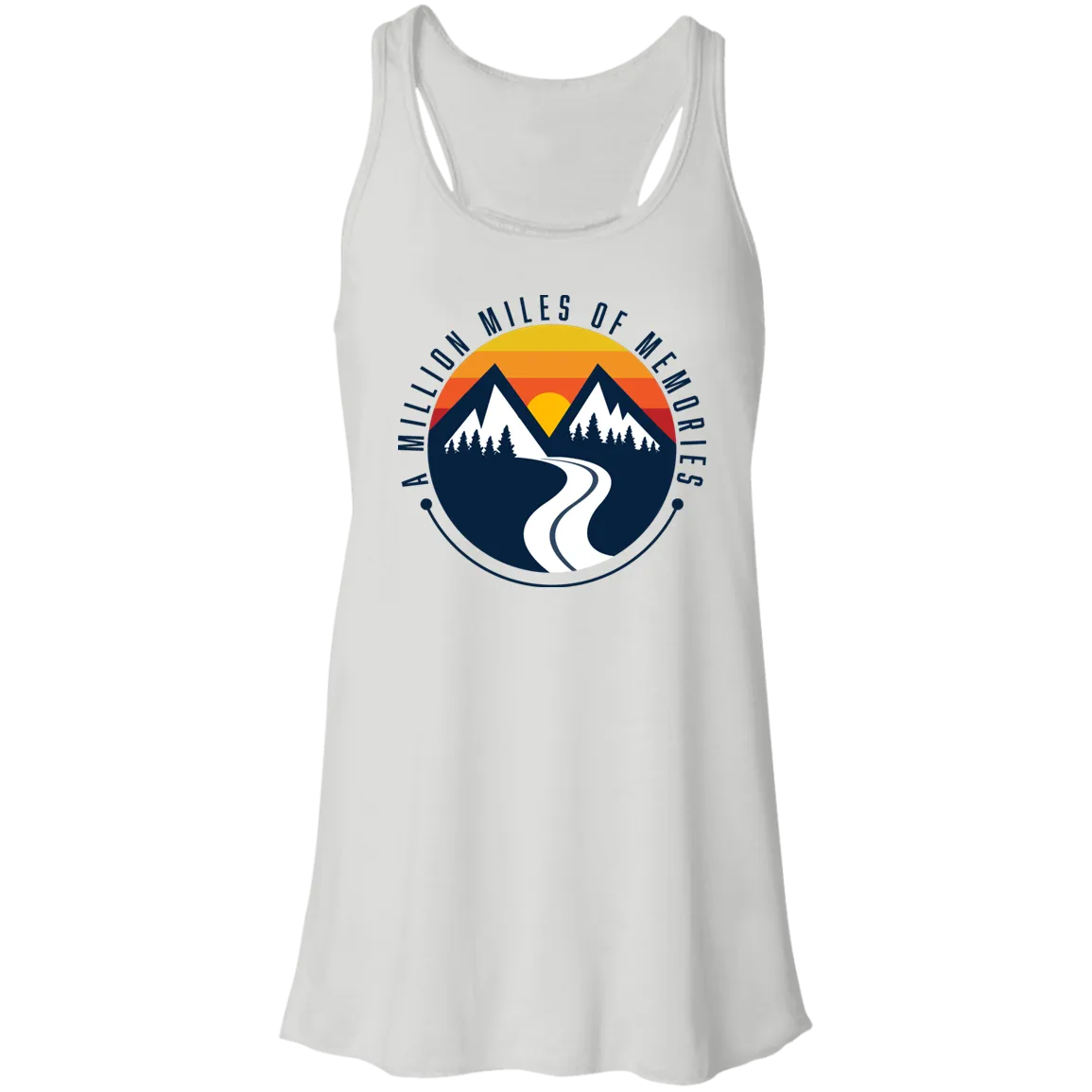 "A Million Miles Of Memories" Ladies Flowy Racerback Tank