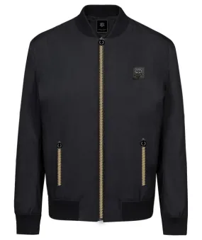 Ribbed Collar Sports Jacket with Zippers