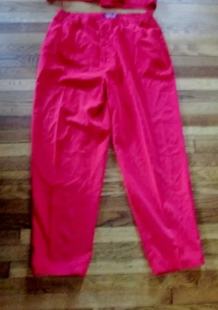 Set Mens VEEZO JEANS WEAR 2 Piece TOP BOTTOM Shirt Pants Outfit L RED Hip Hop