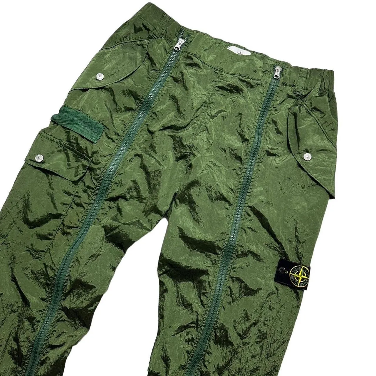 Stone Island Green Nylon Bottoms